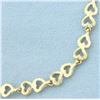 Image 2 : Diamond Cut Heart Link Bracelet in 10k Yellow Gold