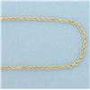 Image 2 : 20 Inch Rope Link Chain Necklace in 14k Yellow Gold