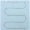 Image 1 : 19 Inch Rope Link Chain Necklace in 14k White Gold