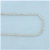 Image 2 : 19 Inch Rope Link Chain Necklace in 14k White Gold
