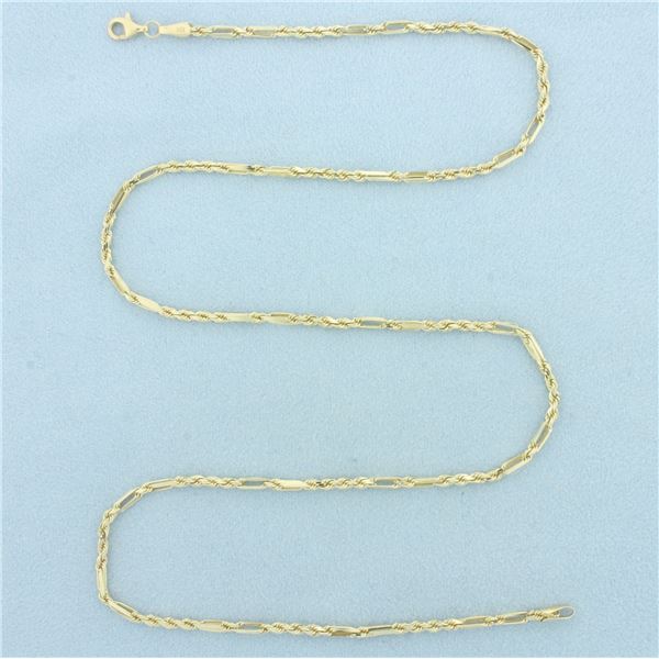 20 Inch Milano Link Chain Necklace in 10k Yellow Gold