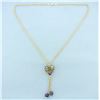 Image 1 : Murano Glass Heart Necklace in 14k Yellow Gold