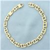 Image 1 : Italian Anchor Mariner Bracelet in 14k Yellow Gold
