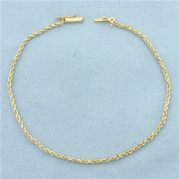 Rope Link Bracelet in 14k Yellow Gold