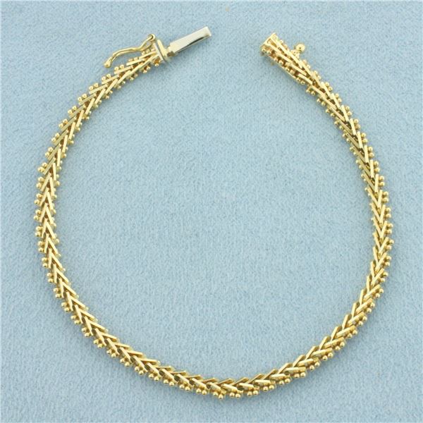 Geneva Link Bracelet in 14k Yellow Gold