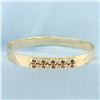 Image 1 : Ruby, Sapphire, and Diamond Bangle Bracelet in 14k Yellow Gold