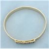 Image 2 : Ruby, Sapphire, and Diamond Bangle Bracelet in 14k Yellow Gold