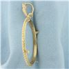 Image 3 : 30mm Gold Maple Leaf Coin Bezel Pendant in 14k Yellow Gold