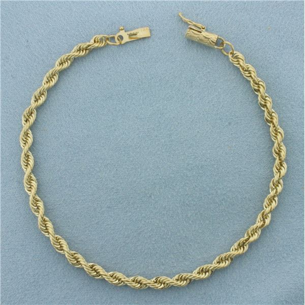 Rope Link Bracelet in 14k Yellow Gold