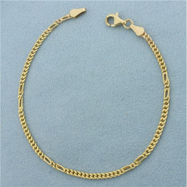Designer Curb Link Bracelet in 14k Yellow Gold