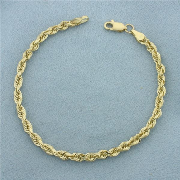 Rope Bracelet in 14k Yellow Gold