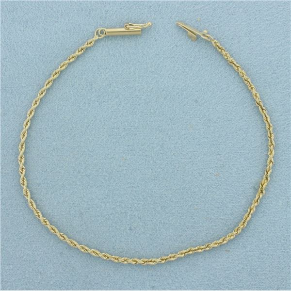 Rope Link Bracelet in 14k Yellow Gold