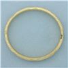 Image 2 : Chevron Design Sandblast Finish Bangle Bracelet in 14k Yellow Gold