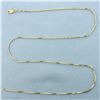 Image 1 : 20 Inch Italian Box Link  Chain Necklace in 14k Yellow Gold