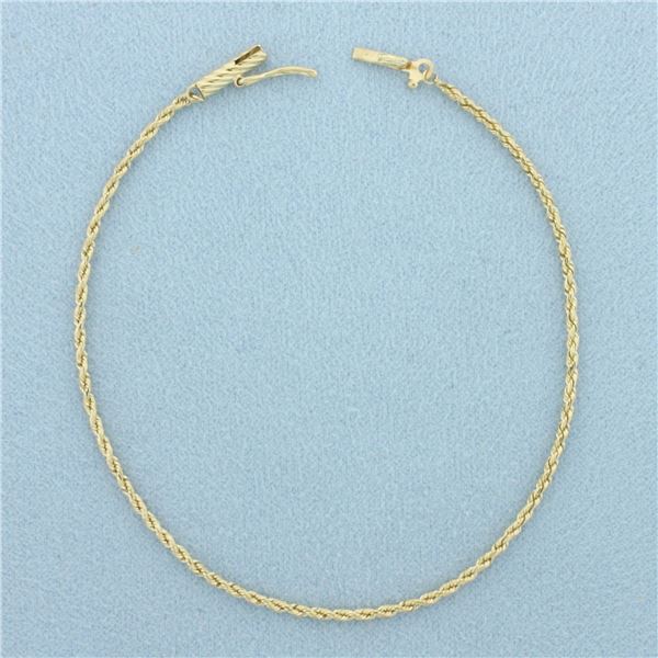 Rope Link Bracelet in 14k Yellow Gold