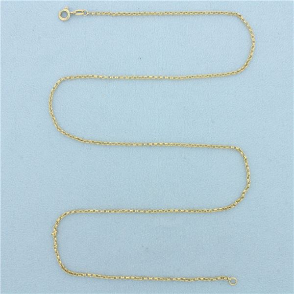 21 Inch Cable Link Chain Necklace in 18k Yellow Gold