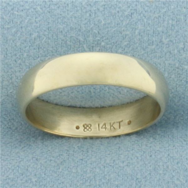 High Polish Wedding Band Ring in 14k Yellow Gold