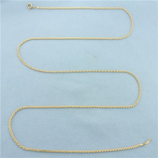 27 Inch Serpentine S-Link Chain Necklace in 14k Yellow Gold