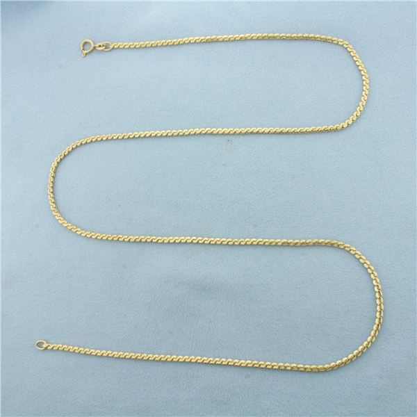 24 Inch Serpentine S-Link Bracelet in 18k Yellow Gold