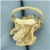 Image 4 : Diamond Splash Wave Design Ring in 14k Yellow Gold