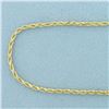 Image 2 : 18 Inch Rope Link Chain Necklace in 14k Yellow Gold