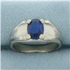 Image 1 : Sapphire Ring in 14k White Gold