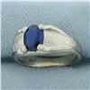 Image 2 : Sapphire Ring in 14k White Gold