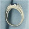 Image 3 : Sapphire Ring in 14k White Gold