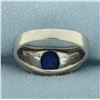 Image 4 : Sapphire Ring in 14k White Gold