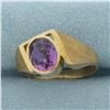 Image 2 : Amethyst Statement Ring in 10k Yellow Gold