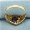 Image 4 : Amethyst Statement Ring in 10k Yellow Gold