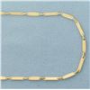 Image 2 : 20 Inch Bar Link  Necklace in 18k Yellow Gold