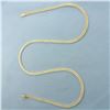 Image 1 : 18 Inch Herringbone Link Chain Necklace in 14k Yellow Gold