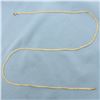 Image 3 : Reversible 20 Inch Herringbone Link Chain Necklace in 14k Yellow Gold