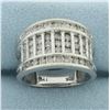 Image 1 : Bar Set Diamond Ring in 10k White Gold