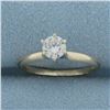 Image 1 : Diamond Solitaire Engagement Ring in 14k Yellow Gold