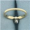 Image 4 : Diamond Solitaire Engagement Ring in 14k Yellow Gold