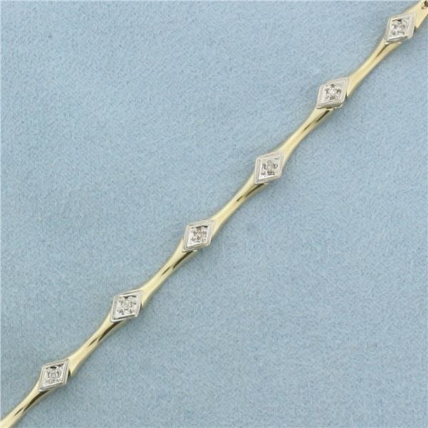Diamond Bracelet in 10k Yellow Gold