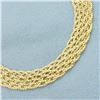 Image 2 : Italian Woven Boston Link Bracelet in 14k Yellow Gold