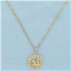 Image 2 : Capricorn Zodicac Necklace in 14k Yellow Gold