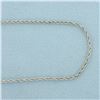 Image 2 : 18 Inch Rope Link Chain Necklace in 10k White Gold