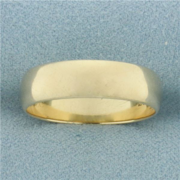 Mens 6mm Wedding Band Ring in 14k Yellow Gold