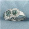 Image 2 : Spinel and Diamond Ring in 14k White Gold