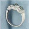 Image 3 : Spinel and Diamond Ring in 14k White Gold