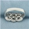 Image 4 : Spinel and Diamond Ring in 14k White Gold