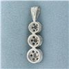 Image 2 : Diamond Past Present Future Pendant in 10k White Gold