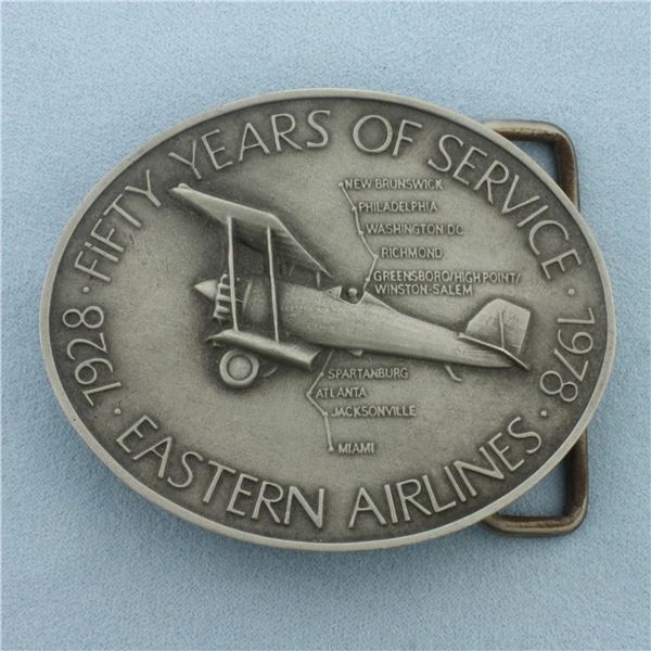 Eastern Airlines 50 Years of Service Belt Buckle in Pewter