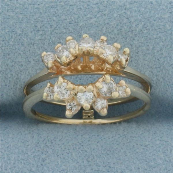 Diamond Enhancer Jacket Ring in 14k Yellow Gold