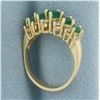 Image 3 : Emerald and Diamond Ring in 14k Yellow Gold