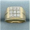Image 1 : Mens Diamond Ring in 14k Yellow Gold